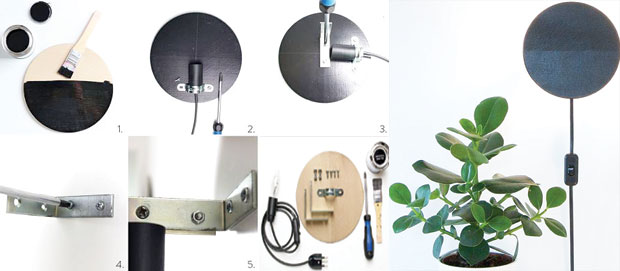 Једноставна лампа од дрвета 